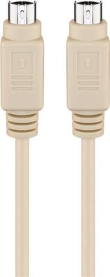 Goobay PS/2 Tastatur-/Maus-Kabel, 5 m, Grau - Mini-DIN 6-Stecker (PS/2) > Mini-DIN