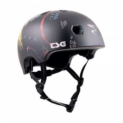 TSG Skate Helm Meta Graphic Design black drip-in