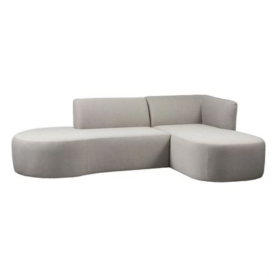 Gartenecksofa Chaiselongue Chios - Polyolefin-Stoff Sand, Rechts (Gr. 258x168x71 cm)