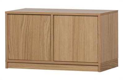 Modulschrank Modulair Eiche, modern mit Push-to-Open, natur, 44x77 cm, 2 Türen,