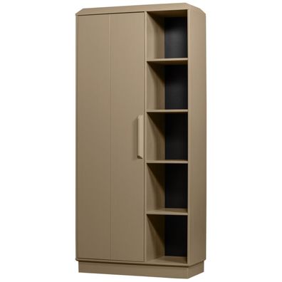 Schrank Lowen aus Kiefernholz, skandinavischer Stil, braun Mud, (Gr. 100x44x221 cm)