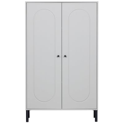 Schrank Xina aus FSC-Kiefer, modern und vielseitig, wolkengrau, viel Stauraum,