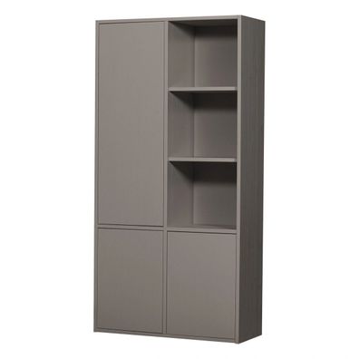 Schrank Merel - Kiefernholz warmes Grau, 100 cm (Gr. 100x40x200 cm)