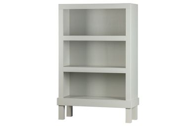 Schrank Bonk aus Kiefernholz, modern skandinavisch, hellgrau lackiert,