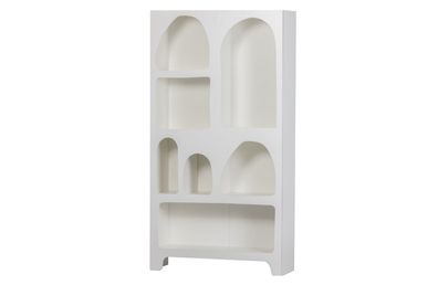 Schrank Caz breit aus Holz, modernes Design, weiß lackiert, vielseitige