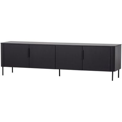 TV-Board Gunnar aus FSC-Kiefer, modern, mattschwarz, 200 cm, flexibel