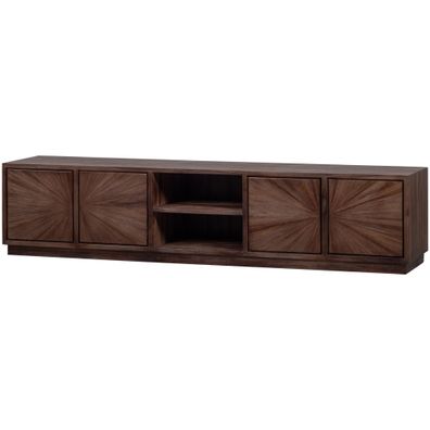 TV-Board Sun aus recyceltem Teakholz, modern und luxuriös, Braun, 200 cm breit,