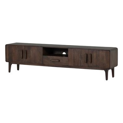 TV-Board Liya - Mangoholz Dunkelbraun, 200 cm (Gr. 200x35x50 cm)
