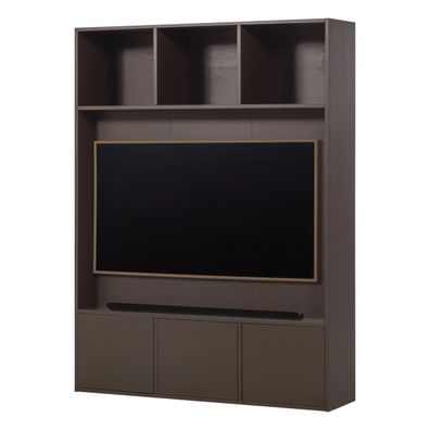 Schrank / TV-Schrank Meggy - Kiefernholz Mittelbraun, 160 cm (Gr. 122x37x230 cm)