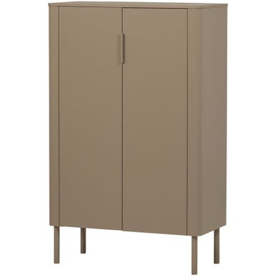 Schrank Gunnar aus FSC-Kiefer, modern und vielseitig, braun, 2 Türen, 135 x 85 x