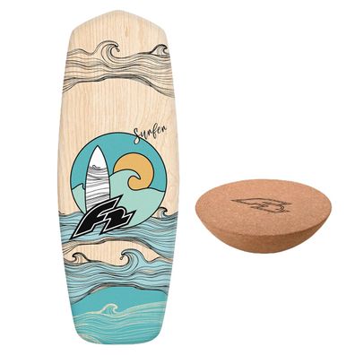 F2 Balance Board Tombstone 74 x 27 cm + Kork Halbkugel