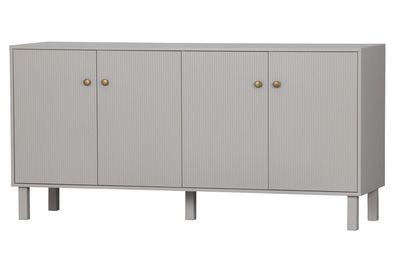 Sideboard Madu aus Kiefernholz, modern klassisch, hellgrau, 160 cm breit,