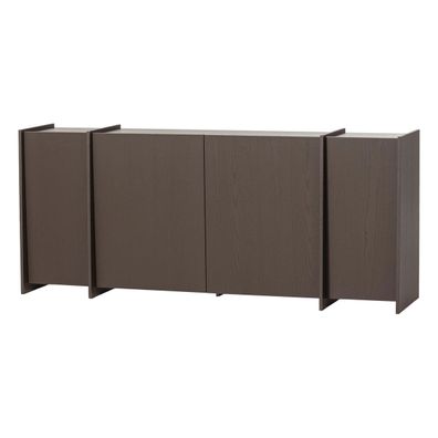 Sideboard Brock - Aschenfurnier Mittelbraun, 200 cm (Gr. 200x44x85 cm)