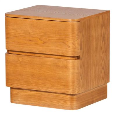 Kommode / Nachttisch Fejo - MDF Braun, 3 Schubladen (Gr. 40x34x43 cm)