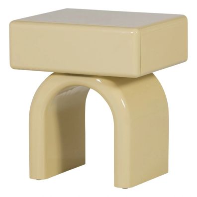 Nachttisch Zorel - Hochglanz-Finish Gelb (Gr. 57x50x40 cm)