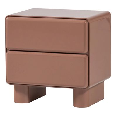 Nachttisch Lustra - Hochglanz-Finish Altrosa (Gr. 57x57x43 cm)