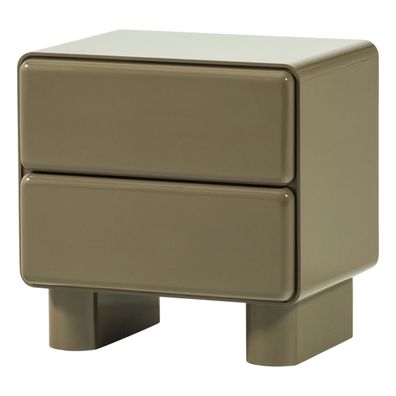 Nachttisch Lustra - Hochglanz-Finish Grün (Gr. 57x57x43 cm)