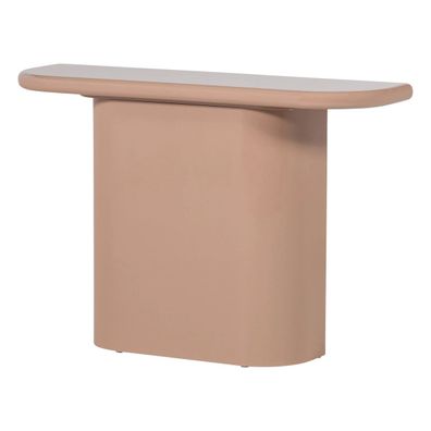 Konsole / Schminktisch - Hochglanz-Finish Hellrosa, 120 cm (Gr. 120x30x81 cm)