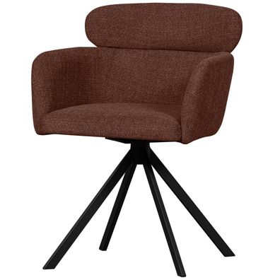 Esszimmerstuhl Fenne aus Webstoff, drehbar und gepolstert, modernes Design,