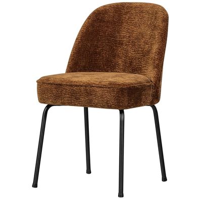 Esszimmerstuhl Vogue aus Chenille-Stoff, modernes Design, schwarz braun, weich