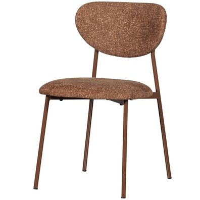 Esszimmerstuhl Valor aus Webstoff, modern gepolstert, Braun, komfortables Design