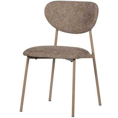 Esszimmerstuhl Valor aus Webstoff, modernes Design, sandfarben, gepolstert und