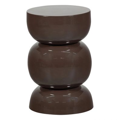 Beistelltisch Breno - Metall Dunkelbraun, Ø 30 cm (Gr. 30x30x46 cm)