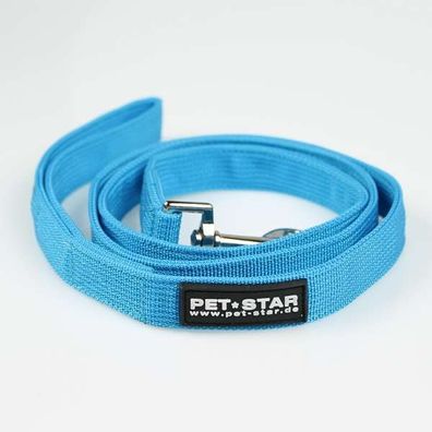 für Pet-Star Hundeleine Nylon Blau passend Softgeschirr Netzgeschirr