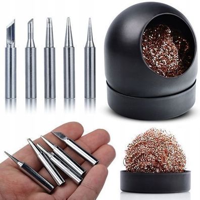 Rosfix Set Lötspitzen 900M 5 Stk + Reinigungsständer | Ø6mm, 26mm Länge