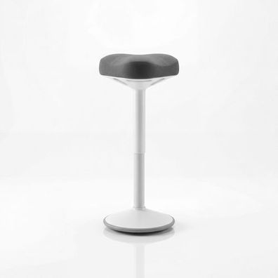 Balancehocker, Bürostuhl, drehbarer Arbeitsstuhl für Schreibtisch, weiß-dunkelgrau