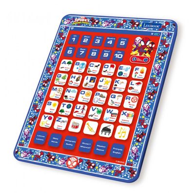 Spiderman Lerncomputer Kinder Laptop mit 62 Übungen Denkspiel Rechenspiel