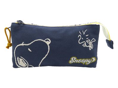 Snoopy Dreifach Federmäppchen mit Reißverschluss