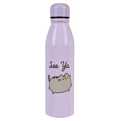 Pusheen 600 ml Wasserflasche Aluminium Trinkflasche mehrfarbig Schule Freizeit