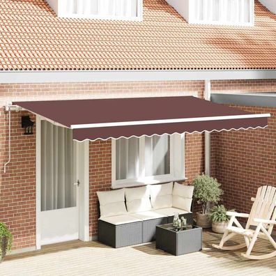 vidaXL Einziehbare Markise Braun 400 x 200 cm Stoff