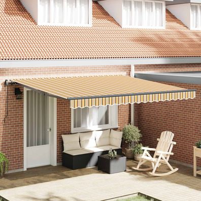 vidaXL Ausziehbare Markise Mehrfarbig 400 x 300 cm Stoff und Aluminium