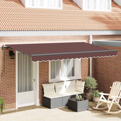 vidaXL Einziehbare Markise Braun 400 x 200 cm Stoff