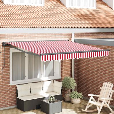 vidaXL Markisenrahmen Rot und Weiß 300 x 250 cm