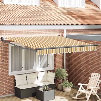 vidaXL Markise Mehrfarbig 300 x 250 cm Polyester und Metall