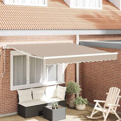 vidaXL Ausziehbare Markise Beige 300 x 250 cm Stoff und Aluminium