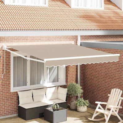 vidaXL Ausziehbare Markise Beige 300 x 250 x 165 cm
