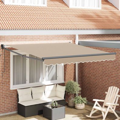 vidaXL Markise Beige 300 x 250 x 165 cm Polyester und Metall