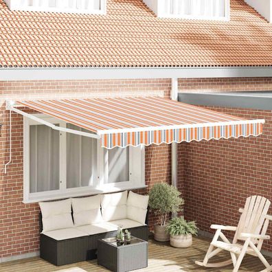 vidaXL Ausziehbare Markise Mehrfarbig 350 x 250 cm