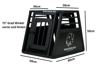 Doghead - Hundetransportbox Alu 50x60x50 PRO - Neu - Hundebox Hundekäfig Transportbox