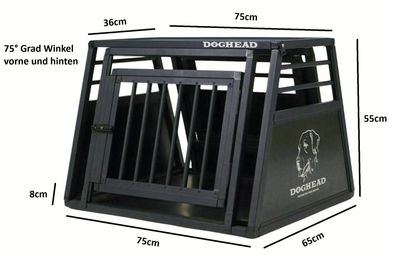 Doghead - Hundetransportbox Alu 75x65x55 PRO - Neu - Hundebox Hundekäfig Transportbox