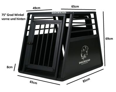 Doghead - Hundetransportbox Alu 65x85x69 PRO - Neu - Hundebox Hundekäfig Transportbox