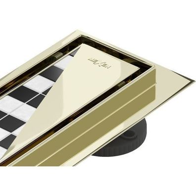 Mexen Flat 360° M13 2in1 linearer Ablauf 60 cm, Gold - 1510060-40