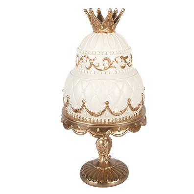 Clayre & Eef Dekorationsfigur Kuchen Ø 19x38 cm Beige Kunststoff (Gr. Ø 19x38 cm)