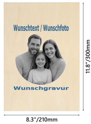 Sperrholz mit Wunschgravur A4