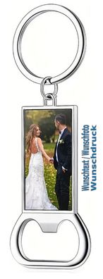 Schlüsselanhänger Flaschenöffner mit Wunschdruck