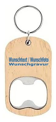 Schlüsselanhänger Flaschenöffner mit Wunschgravur